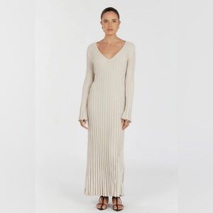 DISSH REIGN STONE SLEEVED KNIT MIDI DRESS SIZE MEDIUM